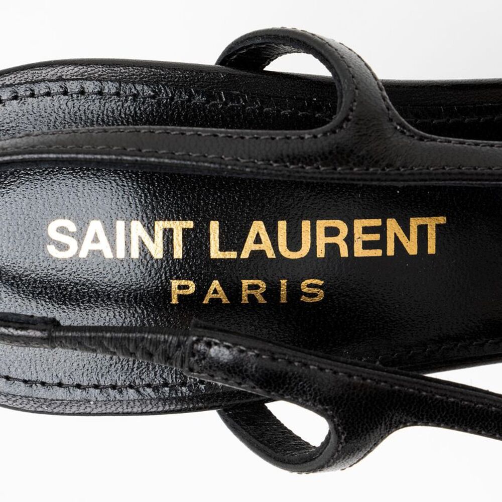 Saint Laurent Leather Jeanne Slingback Pumps - Size 6 / 36 - Picture 8 of 8